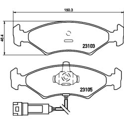 Brake Pad Set MINTEX MDB2110 OE Ref 81AB2K021DC