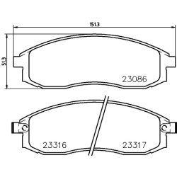 Brake Pad Set MINTEX MDB2122 OE Ref MR527550