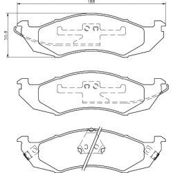 Brake Pad Set MINTEX MDB2124 OE Ref 410600B027 MINTEX