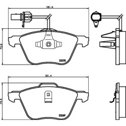 Brake Pad Set MINTEX MDB2126 OE Ref 7M3698151A MINTEX