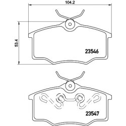 Brake Pad Set MINTEX MDB2127 OE Ref 377698151E MINTEX