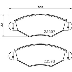 Brake Pad Set MINTEX MDB2131 OE Ref 425305
