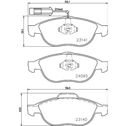 Brake Pad Set MINTEX MDB2132 OE Ref 71769141