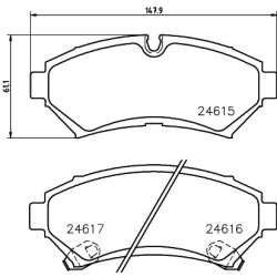 Brake Pad Set MINTEX MDB2141 OE Ref 18042449