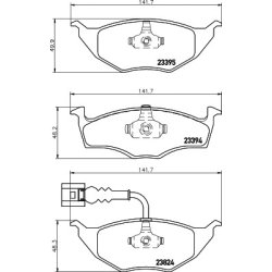 Brake Pad Set MINTEX MDB2146 OE Ref 8Z0698151