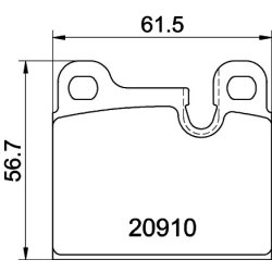 Brake Pad Set MINTEX MDB2167 OE Ref 1117887