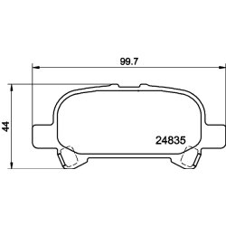 Brake Pad Set MINTEX MDB2200 OE Ref 0446633060 MINTEX
