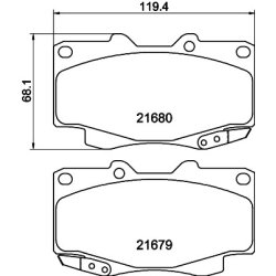 Brake Pad Set MINTEX MDB2203 OE Ref 044650K220