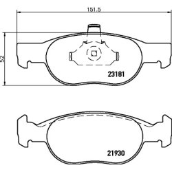 Brake Pad Set MINTEX MDB2206 OE Ref 9947934