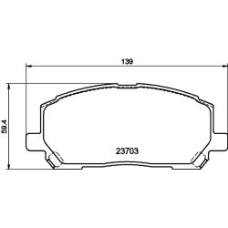 Brake Pad Set MINTEX MDB2211 OE Ref 0446548030