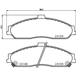 Brake Pad Set MINTEX MDB2213 OE Ref 92175204