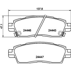 Brake Pad Set MINTEX MDB2219 OE Ref 22866196