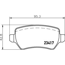 Brake Pad Set MINTEX MDB2223 OE Ref 1605995