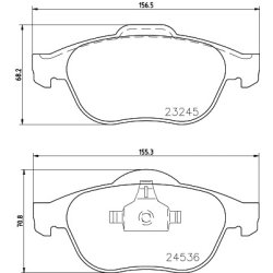 Brake Pad Set MINTEX MDB2225 OE Ref 7701206599