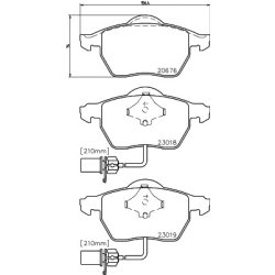Brake Pad Set MINTEX MDB2231 OE Ref JZW698151N