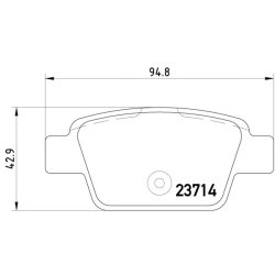 Brake Pad Set MINTEX MDB2238 OE Ref 77364590