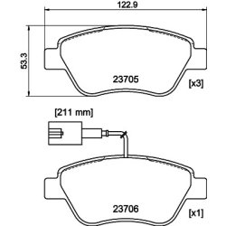 Brake Pad Set MINTEX MDB2239 OE Ref 71770062