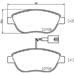 Brake Pad Set MINTEX MDB2240 OE Ref 77365623
