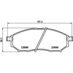 Brake Pad Set MINTEX MDB2247 OE Ref MQ711941
