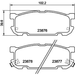 Brake Pad Set MINTEX MDB2249 OE Ref N0Y72648ZB