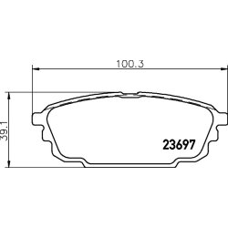 Brake Pad Set MINTEX MDB2250 OE Ref BKYT2648ZA MINTEX