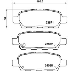 Brake Pad Set MINTEX MDB2261 OE Ref 44060NS026