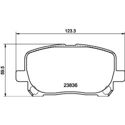 Brake Pad Set MINTEX MDB2266 OE Ref 0446544090