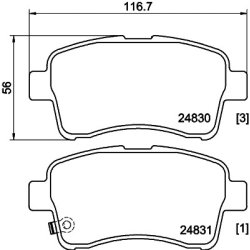 Brake Pad Set MINTEX MDB2275 OE Ref 5581054G13000