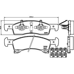 Brake Pad Set MINTEX MDB2288 OE Ref 2L1Z2001AA