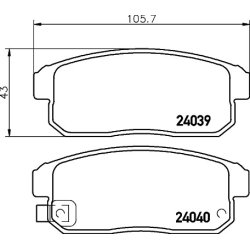 Brake Pad Set MINTEX MDB2290 OE Ref 440606Y390 MINTEX