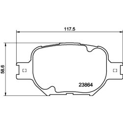 Brake Pad Set MINTEX MDB2291 OE Ref 044653048079