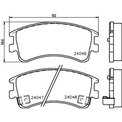 Brake Pad Set MINTEX MDB2308 OE Ref GJYF3328ZC