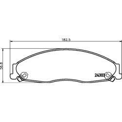 Brake Pad Set MINTEX MDB2323 OE Ref 88959947