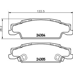 Brake Pad Set MINTEX MDB2324 OE Ref 85735537