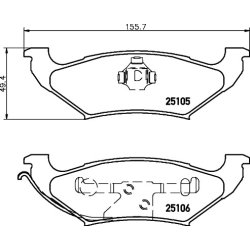 Brake Pad Set MINTEX MDB2331 OE Ref F1VY2200A