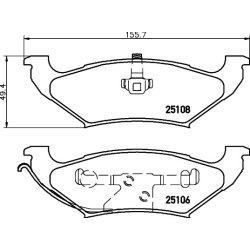 Brake Pad Set MINTEX MDB2333 OE Ref V2014036AD
