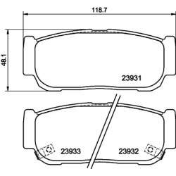 Brake Pad Set MINTEX MDB2338 OE Ref 48413091A1