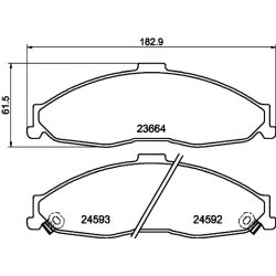 Brake Pad Set MINTEX MDB2383 OE Ref 18026298 MINTEX