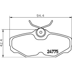 Brake Pad Set MINTEX MDB2384 OE Ref 1U2Z2V200PA MINTEX