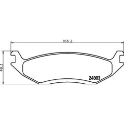 Brake Pad Set MINTEX MDB2386 OE Ref 05080563AD MINTEX