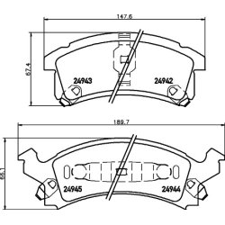 Brake Pad Set MINTEX MDB2398 OE Ref 12510050