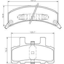 Brake Pad Set MINTEX MDB2412 OE Ref 89026844
