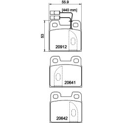 Brake Pad Set MINTEX MDB2463 OE Ref 60740845 MINTEX