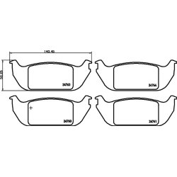 Brake Pad Set MINTEX MDB2536 OE Ref 2C5Z2200AA