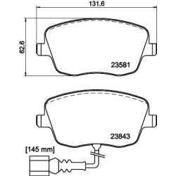 Brake Pad Set MINTEX MDB2538 OE Ref 6Q0698151C
