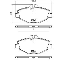 Brake Pad Set MINTEX MDB2539 OE Ref 0044207920