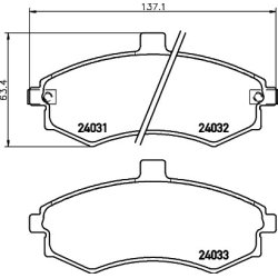 Brake Pad Set MINTEX MDB2542 OE Ref 581012DA60