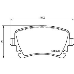 Brake Pad Set MINTEX MDB2544 OE Ref 3D0698451