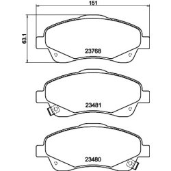 Brake Pad Set MINTEX MDB2545 OE Ref 0446505221