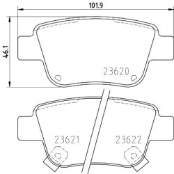 Brake Pad Set MINTEX MDB2546 OE Ref 04466YZZE2